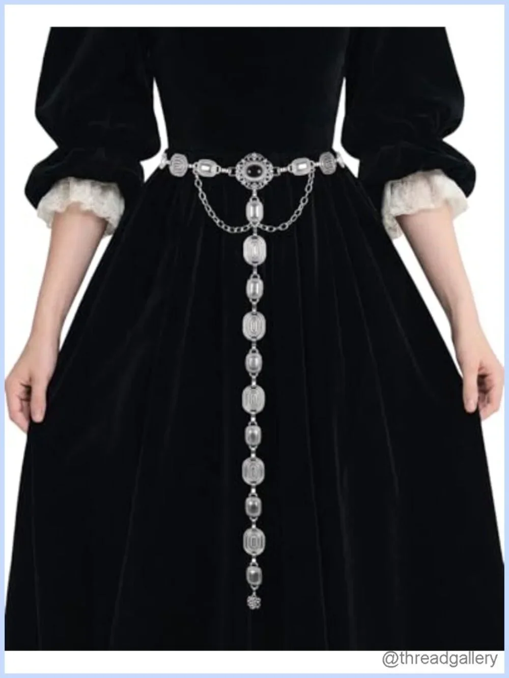 Women's Metal Waist Chain Belt Medieval Renaissance Tassel Goth Witch Cosplay